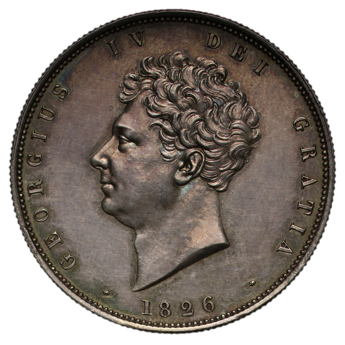 『NGC MS61』イギリスジョージ4世ハーフクラウン銀貨(1825年) NGC MS61』イギリスジョージ4世ハーフクラウン銀貨(1825年