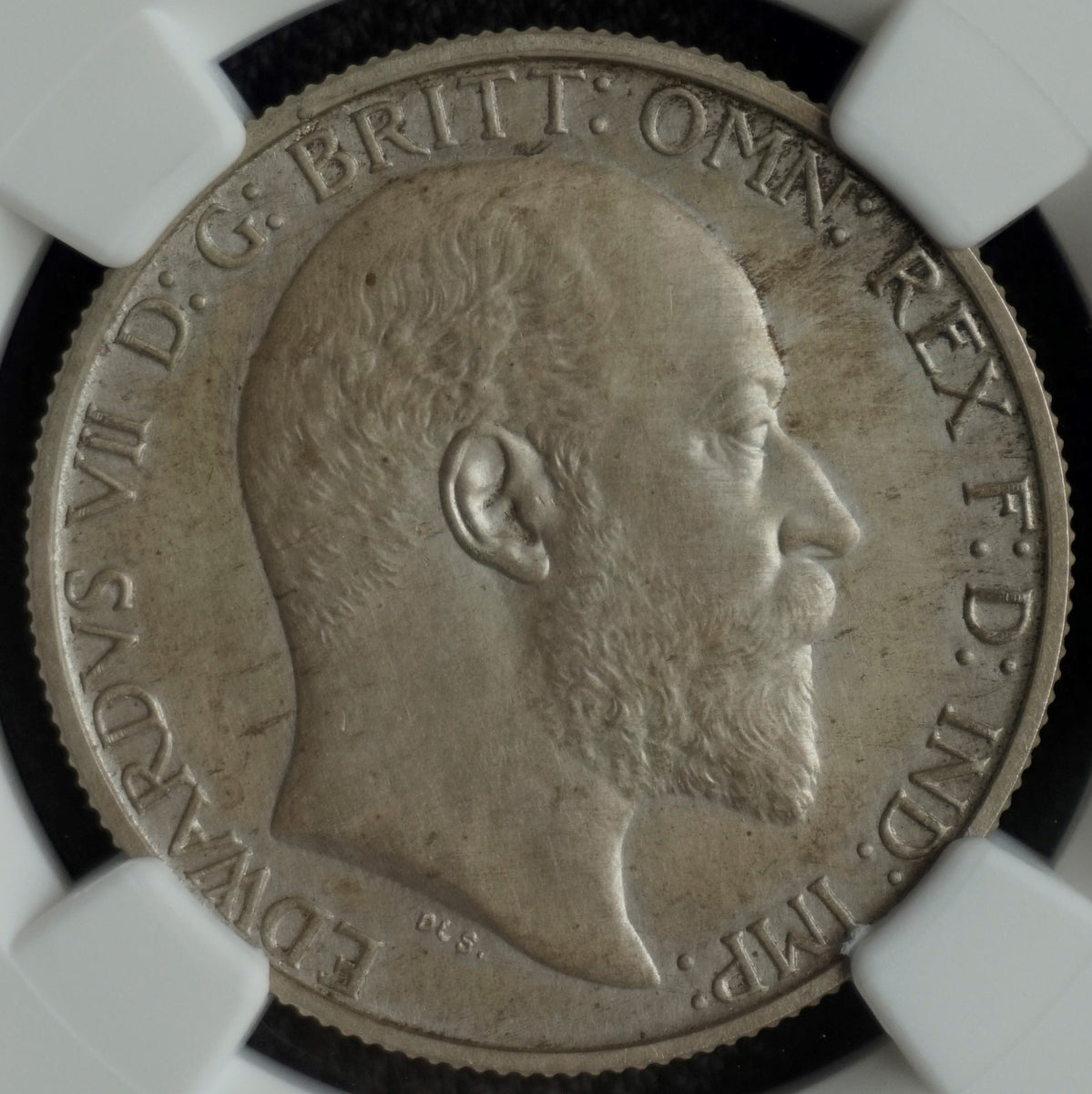 1902年 英国イギリス 2シリング銀貨 NGC鑑定 PF65MATTE エドワード7世 