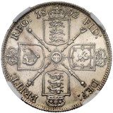 1892年 英国イギリス フローリン銀貨  NGC鑑定 MS63 ヴィクトリア女王 ジュビリーヘッド