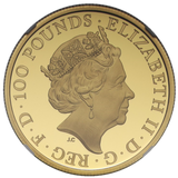 2021年 英国イギリス 100ポンド金貨  NGC鑑定 PF70UC FR 金本位制制定200周年記念
