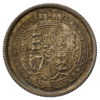 1819年 英国イギリス シリング銀貨  NGC鑑定 MS64 ジョージ3世 月桂冠