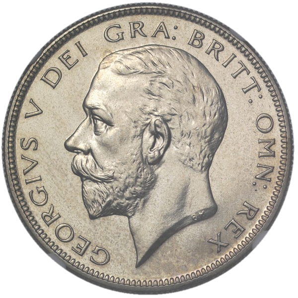 1927年 英国イギリス ハーフクラウン銀貨  NGC鑑定 PF65+ ジョージ5世