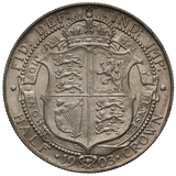 1903年 英国イギリス ハーフクラウン銀貨  NGC鑑定 AU55 エドワード7世