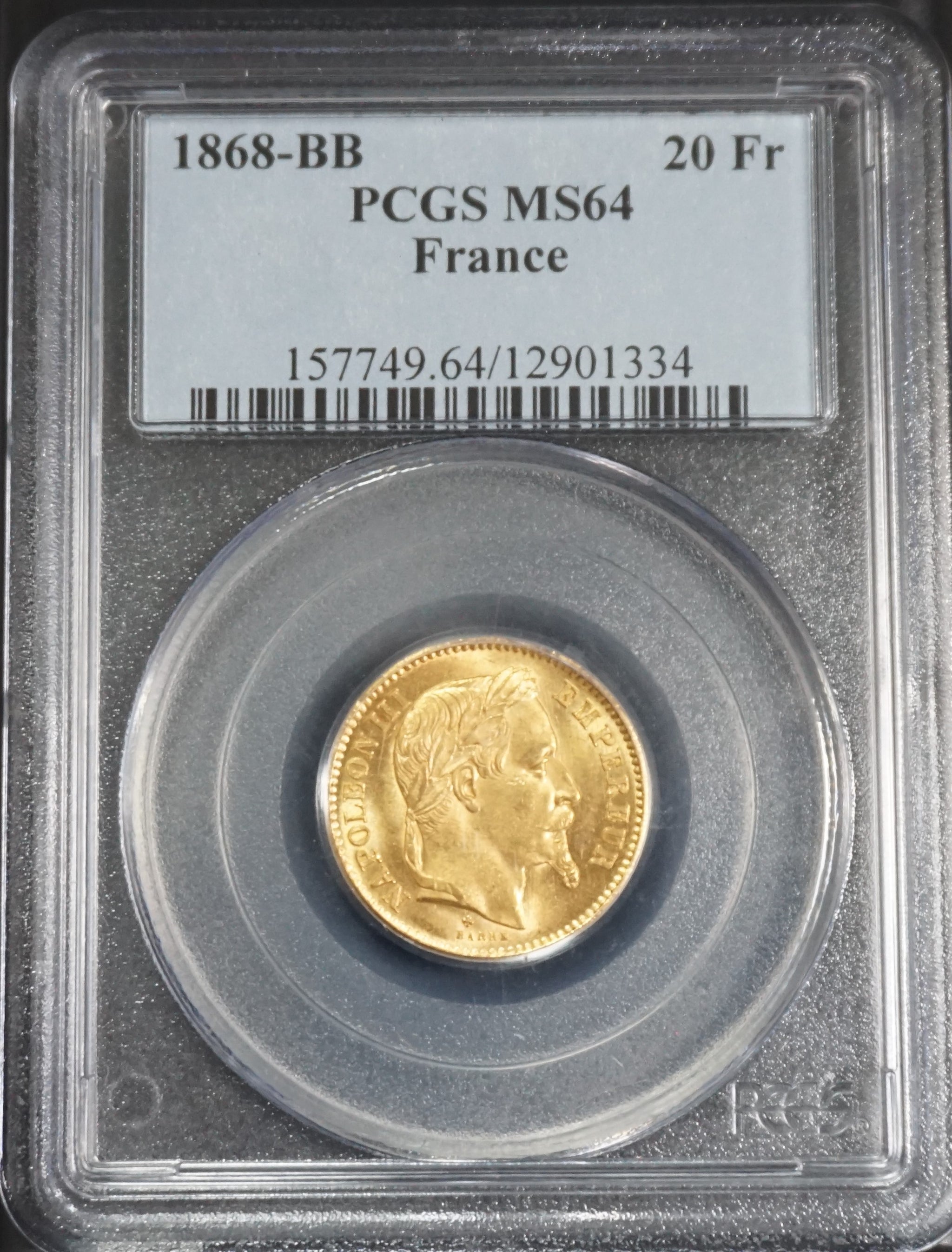 【準最高鑑定】1804年 イギリス 1/3 ギニー 金貨 MS62 PCGS 準最高鑑定】1804年 イギリス 1/3 ギニー 金貨 MS62 PCGS（1725