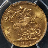 1898年 英国イギリス 1ソブリン金貨 PCGS鑑定 MS63 ビクトリア ヴェールヘッド
