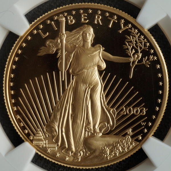 2003年W アメリカ 50ドル金貨 NGC鑑定 PF70UC リバティ金貨 サイン入りラベル