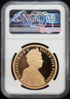 2012年 英国イギリス 5ポンド金貨 NGC鑑定 PF70UC エリザベス2世即位60周年記念 モダンヤングヤング