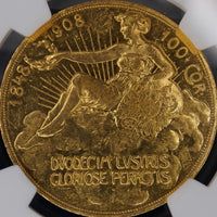 1908年 オーストリア 100コロナ金貨  NGC鑑定 PF60 雲上の女神 フランツ・ヨーゼフ一世