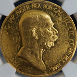 1908年 オーストリア 100コロナ金貨  NGC鑑定 PF60 雲上の女神 フランツ・ヨーゼフ一世