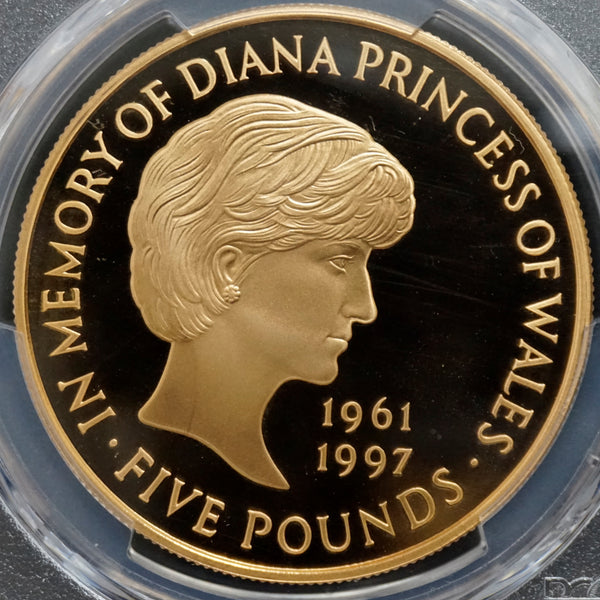 1999年 英国イギリス 5ポンド金貨  PCGS鑑定 PF68UC ダイアナ妃追悼記念金貨